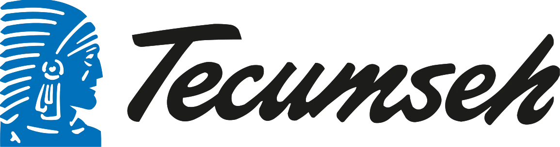 Logo Tecumseh avec profil de chef amérindien, marque de compresseurs